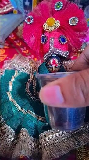 daily night routine with Kanha ji #viral #kanhaji #shyam #hindugod #bakebihariji #radhakrishna