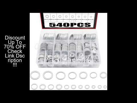 200/320/360/450/540pcs Box Set Washer Automotive Metric Oil Drain Plug Gaskets Aluminum Flat Washer