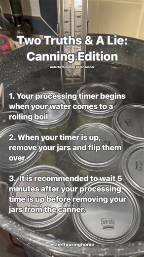 Spot the lie: 1. Your processing timer begins when your water comes...