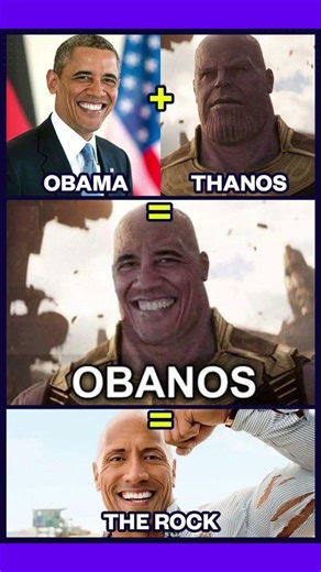 Why Did Obama + Thanos Turn Into The Rock?! 🤯😂 #shorts #funny #meme #viral