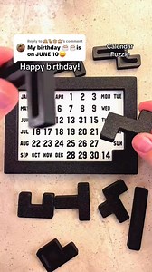 Solving the Calendar puzzle with the pieces flipped for June 10th Friday. #puzzlesolving #puzzle #puzzles #puzzlechallenge #calendar #puzzlegame | Puzzle Master Inc.