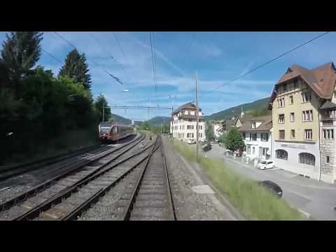 Cab View Train Delémont Bienne (Switzerland)