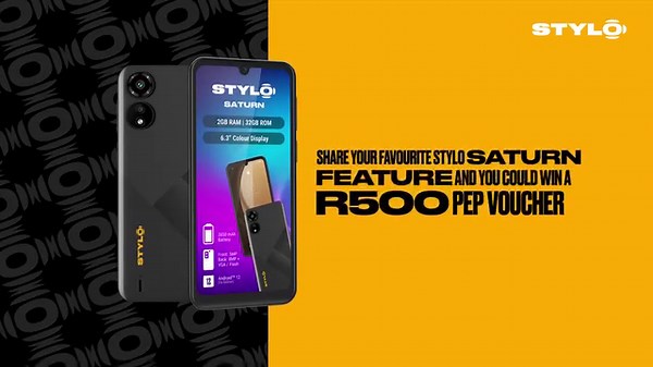 2.7K views · 124 reactions | Be a winner with PEP & Stylo! Enter today and stand a chance to win a PEP voucher. With a 6.3” colour display & a 3850mAh battery, the Stylo Saturn is unbeatable at just R1099! Enter the PEP & Stylo competition today & you could win a R500 PEP voucher. Visit https://bit.ly/3ETAEOi to enter. Terms & Conditions Apply. #stylo #lifesbetterwithPEP | PEP | Facebook
