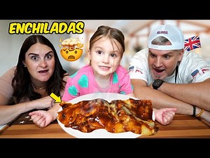 Brits Try Enchiladas for the first time! [We Were Not Ready] !!