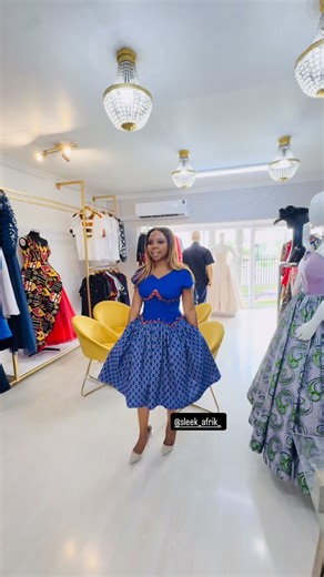 Sleek Fashion Beauty and Wellness Pty on Instagram: "Seshweshwe print will give you that perfect finish❤️ #seshweshwe #seshweshwelooks #shweshwe #shweshwefabric #pretoriafashion"