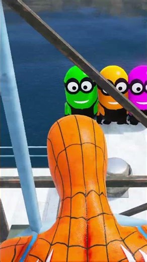 GTA 5 Epic Water Ragdolls Spider-Man JumpsFails EP.05 #shorts #gta5 #spiderman #minions