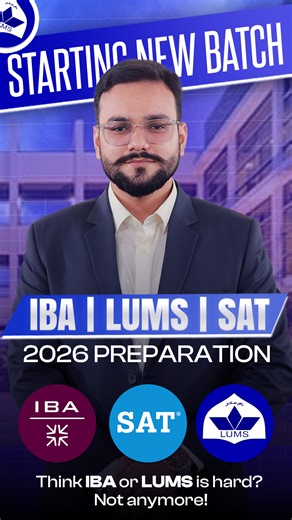 Mathsflix By Hashim Zia on Instagram: "📢 IBA | SAT | LUMS Business, Math & English Preparation 2026 Think IBA, SAT, or LUMS test is too difficult? 😰 Not anymore! With the right guidance, every tough concept becomes easy to master. 💪 🚀 Join our new batch and make your dream university a reality! Our expert teachers will help you strengthen your Business, Math & English concepts step-by-step, just like our previous position holders did! 🏆 📚 What You’ll Get: ✅ Live Interactive Classes ✅ Notes