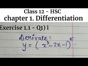 Question no. 01) ⅰ - Exercise 1.1 - Differentiation ✓ Class 12 Maharashtra Board (HSC) | 12th Maths