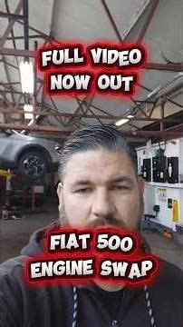 Fiat 500 engine swap Full video now out #fiat500 #automobile #mechanic #fiatuk