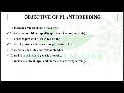 Plant Breeding - Definition, Importance & Objectives |Lecture _01 |Fundamentals of Plant Breeding|