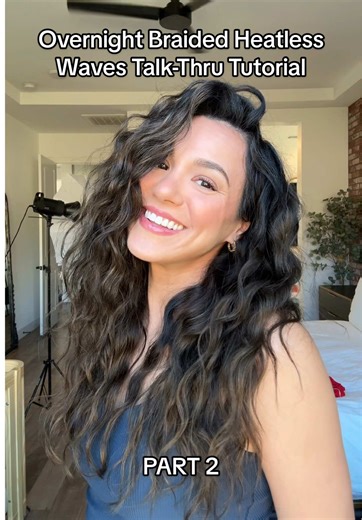 Replying to @jillmarie602 part 2 of my favorite heatless waves method! a little heatless tip to fix your straight ends after undoing your braids as well! Products used - https://liketk.it/5IomU #hairtok #heatlesswaves #heatlesshairstyles #airdriedhair #heatlesscurls