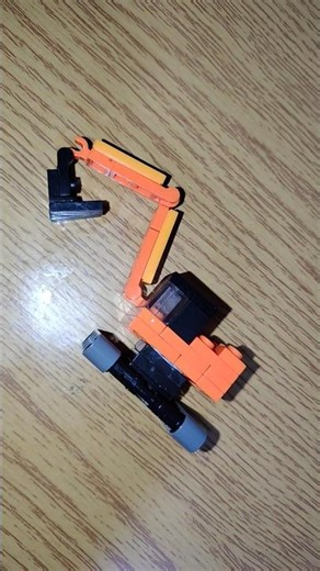 orange excavator lego