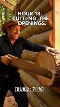 Building a Wooden House in 72 Hours With Hand Tools — No Machines, No Help #woodworking
