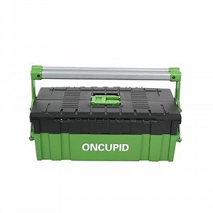 [Hot Item] 2024 New design Foldable 18" 3 Trays Hardware Tool Cantilever Plastic Toolbox with Double Handle