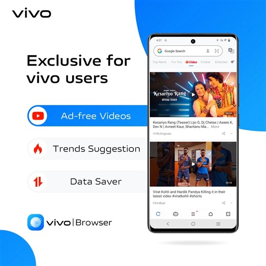 Say Hello to vivo browser, A faster, secure & simple browser developed exclusively for vivo Indian users. It’s time for a change. Stay tuned for more updates. #vivoBrowser #SecureBrowsing | vivo