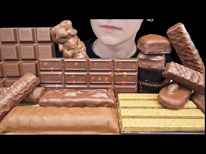 ASMR Chocolate Candy Bars *Snickers, Ritter Sport Honey Salt Almond, KitKat Mocha Duo, Twix, Reese's