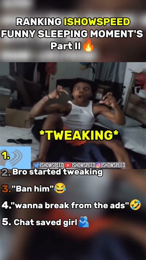 Top 5 most funniest Ishowspeed sleeping stream moments!🤣🔥#shorts