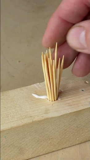 Be sure to remember this trick! How to quickly and easily fix a hole in wood using toothpicks? #diy