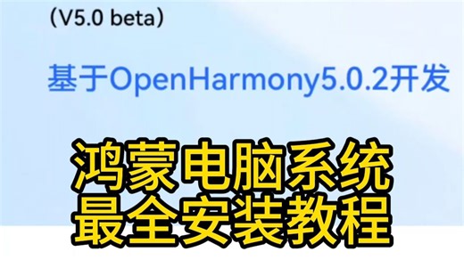 鸿蒙电脑系统的全套安装教程