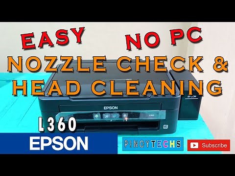 EASY NOZZLE Check & HEAD Cleaning Without PC | EPSON L360