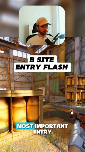 Best B site entry flash #cs2 #cs2tips #cs2tricks #cs2nades #cache