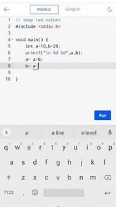 swap two numbers #c programming #short #coding guru 😎