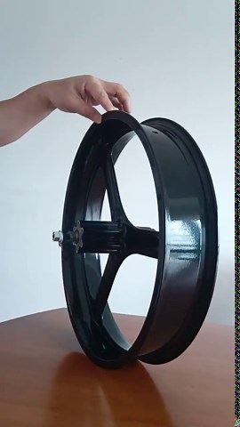 20inch Snow Bike Wheels Set,one Front with one Rear,Black Color,Magnesium Alloy Material