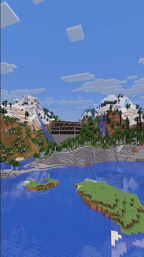 Minecraft Mansion Between Two Mountains! (Java Edition Seed)