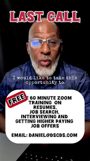 Daniel Smiley . THE JOB INTERVIEW GURU on Instagram: "💥💥💥 FREE WEB TRAINING ON RESUME, JOB SEARCH, INTERVIEWING and HIGHER PAYING JOB OFFERS - 60 MINUTE ZOOM TRAINING CAN’T FIND A GREAT JOB? I WILL SHOW YOU HOW. JOIN THE FREE TRAINING Tuesday, at 11am Central US Time VERY LIMITED SEATING (100 Seats Only) First Come First Serve At this training I understand the heart of every candidate is a desire to get a “great offer” for a great job. I will show you exactly how to do that. This isn’t just a