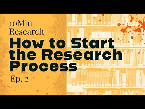 10Min Research Methodology - 2 - How to Start the Research Process?