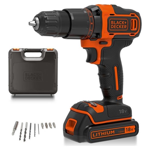 Buy Black   Decker 18V Cordless Hammer Drill with Battery | Drills | Argos