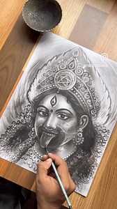 18K views · 812 reactions | Channeling Maa Kali’s divine energy 凉 In this charcoal sketch✨ @fineartsguruji Watch the process of capturing her fierce grace on paper! #MaaKali #Charcoal #black #charcoalart #charcoalsketch MaaKali, CharcoalArt, DivineSketch, IndianArt, SpiritualArt, ArtTutorial, CharcoalDrawing, SketchWithSoul, ArtVibes, DrawingTutorial, CharcoalForBeginners, MaaKaliArt, TraditionalArt, ArtProcess, SketchingTips | Fine Arts Guruji | Facebook