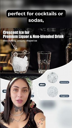 COTLIN Drainless Ice Maker 15 W with 22LBS Storage Bin, Free Standing Under Counter Ice Maker Cabin