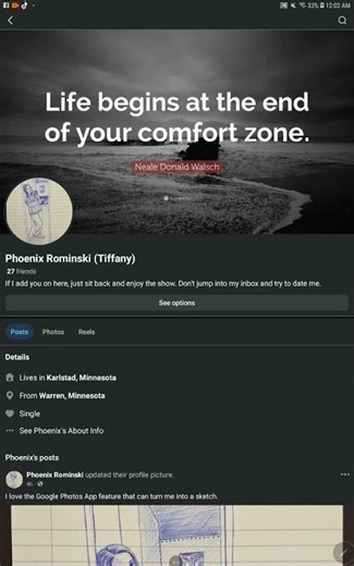 See options so i cant add friend or message