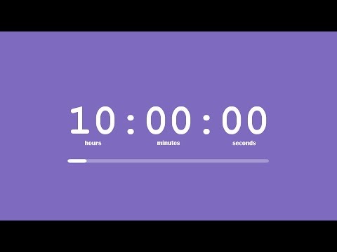 💜 10 Hour Purple Aura Timer Backgorund - Countdown without music
