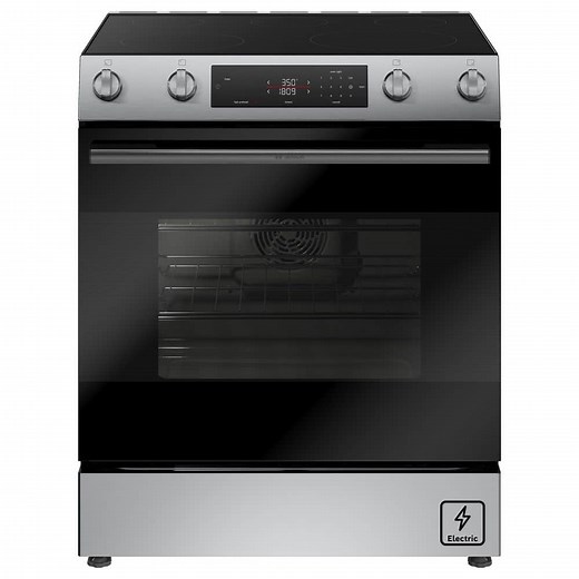 Reviews for Bosch 100 Series 30" 5.8 cu. ft. Slide-In Electric Range in Stainless Steel with True Convection Oven | Pg 1 - The Home Depot