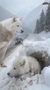 Mother Snow Wolf Saves Her Cubs with the Help of an Old Guy! #animals #rescueanimals #humanity | Mr. LOST DOG
