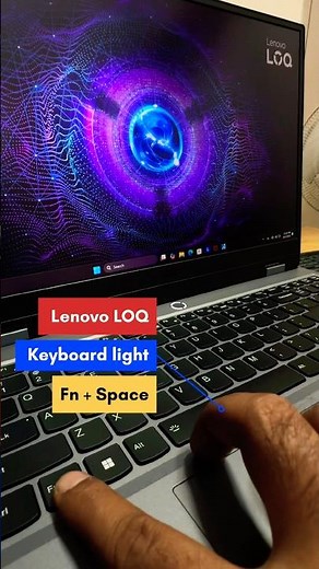 How to Turn On Backlight Keyboard on Lenovo LOQ | Fn + Space Shortcut #lenovoloq #laptop #lenovo