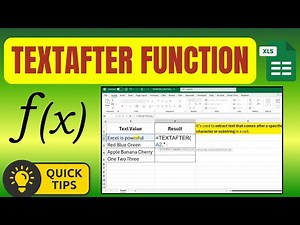 How to use TEXTAFTER function in excel