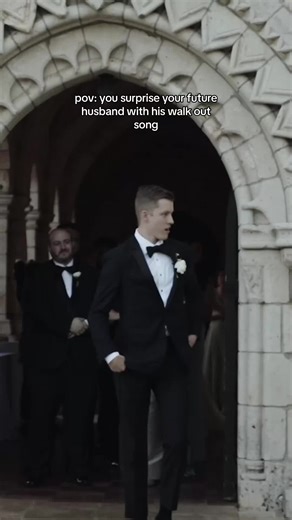pov: you surprise your future husband with his walk out song #2024bride #2024wedding #groom