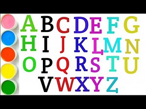 Learn English Alphabets A-Z with colourful Fonts | Kids Education