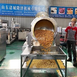 Snack Foods Popcorn Coating Machine Industrial Automatic Commercial Cooking Kettle Popcorn Machine