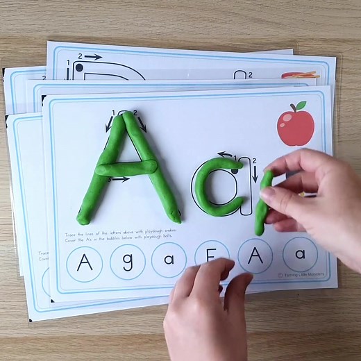 150K views · 744 reactions | Alphabet Playdough Mats Help kids learn their ABC's with these playdough mats. Use them with playdough, manipulatives or whiteboard markers. To learn more, visit https://taminglittlemonsters.com/alphabet-playdough-mats/ | Taming Little Monsters | Facebook
