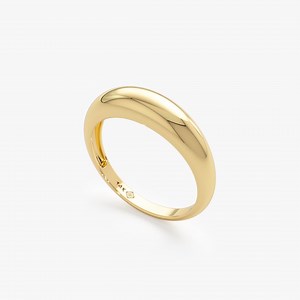 14k Solid Gold Dome Ring, Plain Gold Band, Fine Trendy Jewelry, Stackable Smooth Arch Ring, Handmade Real Gold Jewelry, Braelynn - Etsy