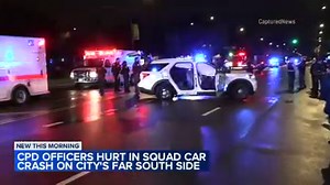 2 Chicago police officers hurt in squad car crash on Far South Side