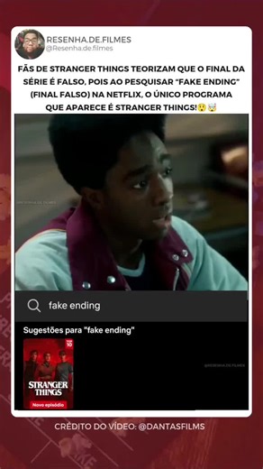 A teoria, apelidada de “Conformity Gate”, diz que o final “feliz” mostrado no último episódio não seria real, mas sim uma ilusão criada por Vecna ou pelo Devorador de Mentes para manter os personagens e o público em estado de conformidade; . Alguns fãs acreditam que o verdadeiro final sairá no dia 07/01 na Netflix, mesmo a empresa já tendo confirmado que o final foi ao ar no dia 31/01. . . #strangerthings #netflixBrasil #teoria #comédia #serie