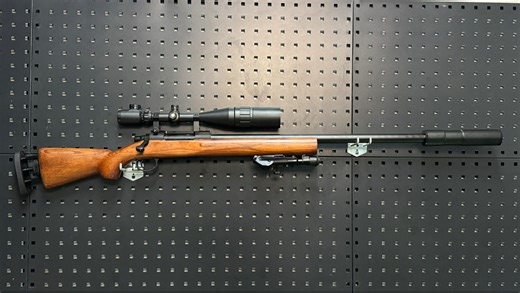 【花梨木M24 半金属拉栓】 金属24倍镜 金属支架 金属下弹仓 金属镜桥 金属刻字铭文消音 金属内外管