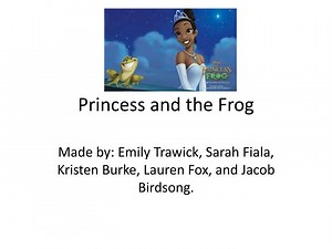 Princess and the Frog - SlideServe
