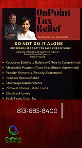 🔍✨ Tax Time Alert: Todays is the extension due date for 1040 returns It's that time of the year again! As we dive into tax season, ensuring your finances are in order is crucial. If you're facing any IRS challenges or need expert guidance, look no further! Onpoint Tax Relief is here to help you navigate the complexities and find the best solutions tailored to your needs. Don't let tax troubles stress you out – reach out to Onpoint Tax Relief today for reliable assistance. #TaxTime #IRSProblems 