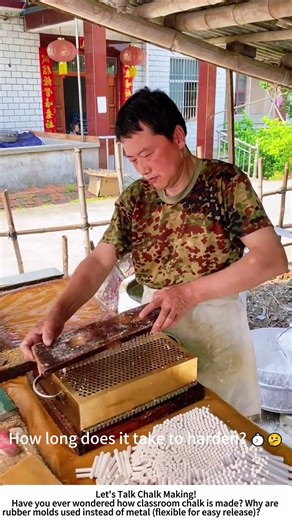 Chalk Manufacturing in a Factory – From Slurry to Sticks 🖍️🏭